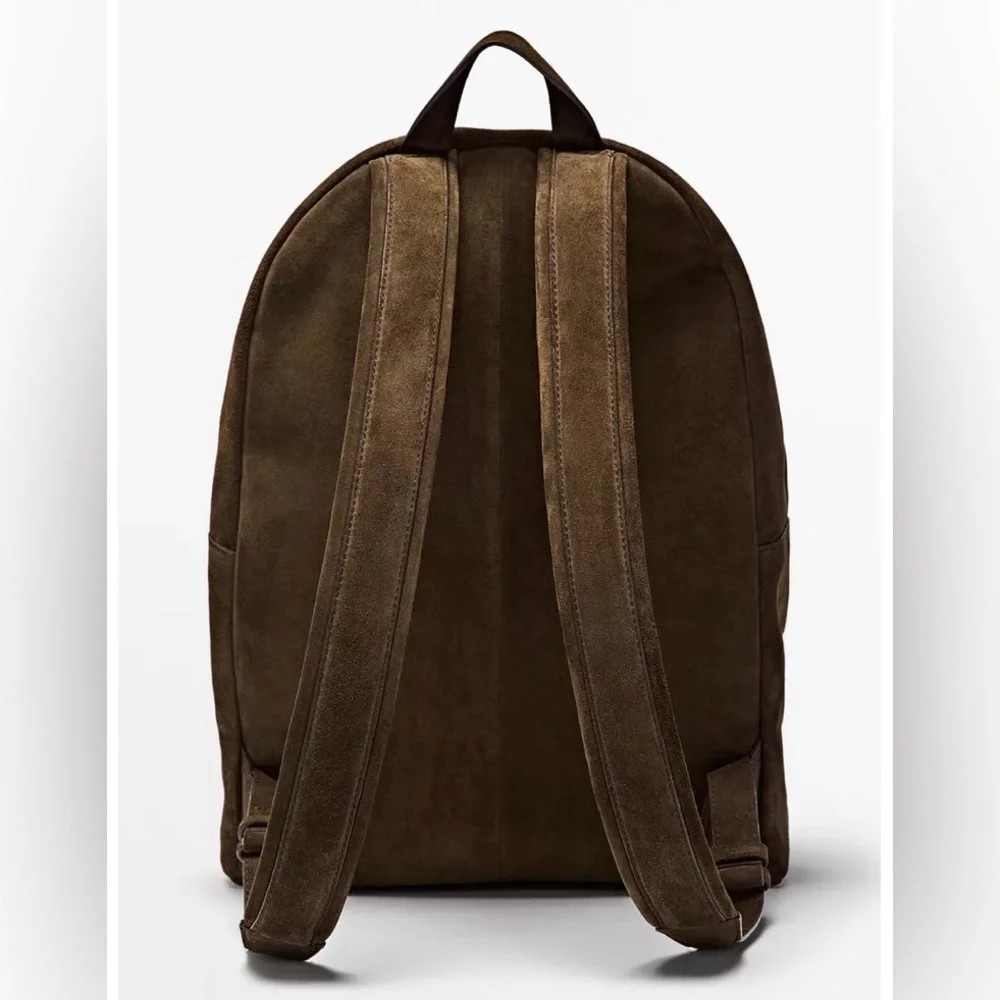 NIP- Massimo Dutti Suede Leather Backpack with Zip